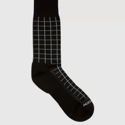 Windowpane Knit Blend Men's Sock